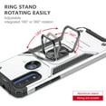 thumbnail image 4 of Motorola G Power 2022 Case, Moto G Pure Case, Moto G Play 2022/2023 Case, Rosebono Hybrid Case With Adjustable Integrated 360 Degree Rotating Ring Kickstand For Motorola G Power 2022 (Silver), 4 of 5