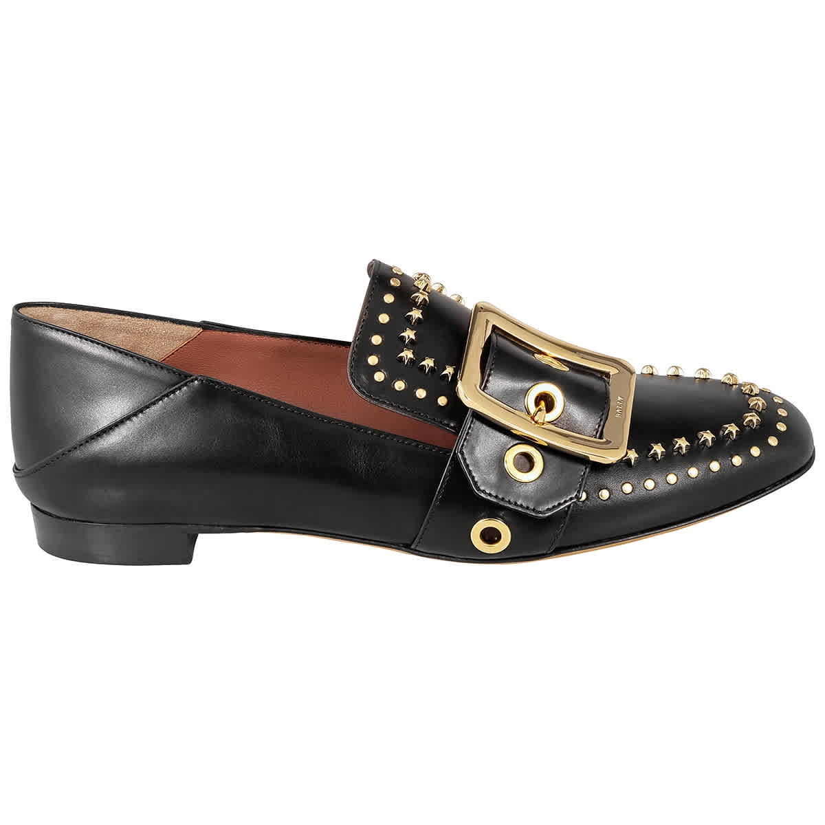 Bally Janelle Studded Leather Slippers Size: 36.5