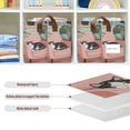 thumbnail image 4 of Yayeee Foldable Storage Basket for Shelves with Handles Set of 2 Waterproof Cloth Bins, Pink Sleeping Cat, 4 of 7