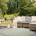 thumbnail image 3 of SAFAVIEH Beach House Lynette Medallion Indoor/Outdoor Area Rug, Cream/Aqua, 3' x 5', 3 of 6