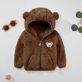 thumbnail image 6 of 6M-3T Baby Boys Girls Winter Warm Fleece Sweatshirt Cartoon Hooded Coats Jackets Toddler Long Sleeve Zipper Coats Top Outerwear, 6 of 9