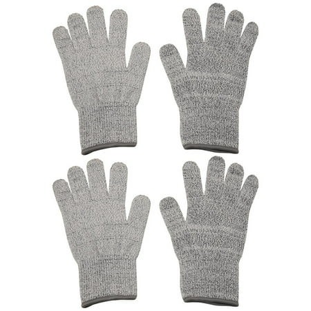 

2 Pairs Cut Resistant Gloves Food Grade Level 5 Hand Protection Kitchen Cut Gloves for Oyster Shucking(Large)