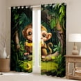 thumbnail image 2 of Feelyou Monkey Blackout Curtains Set of 2 (52x84 Each), Jungle Animal Window Curtains, 2 of 6