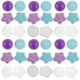 thumbnail image 1 of 100 bolas de plástico con forma de estrella de colores para piscinas de bebés, ideales para parques infantiles, decoraciones para fiestas en la piscina y juegos sensoriales, 1 of 8
