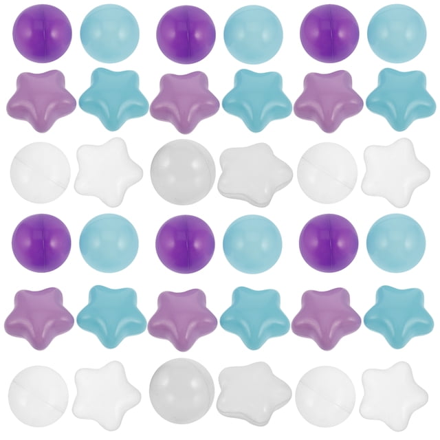 100 bolas de plástico con forma de estrella de colores para piscinas de bebés, ideales para parques infantiles, decoraciones para fiestas en la piscina y juegos sensoriales