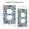 thumbnail image 3 of Fotbe Camping Caravan Print Duplex Receptacle Wall Plate, 1-Gang 5.0" x3.0" Wall Outlet Covers, Dual Outlet Faceplates Covers, Color-matched Screws Included-Style S, 3 of 6