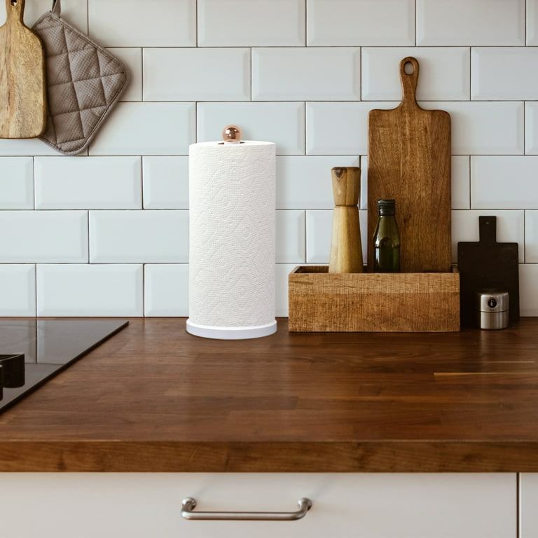 Blue Donuts Paper Towel Holder Countertop - Easy One-Handed Tear