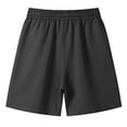 thumbnail image 5 of Lenago Mens Sports Shorts Men's Shorts Mens Shorts Men's Casual Fashion Solid Color Elastic Waist Pocket Outdoor Sports Shorts Pants Black XL, 5 of 7