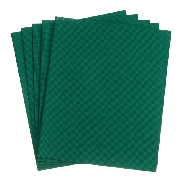 Unique Bargains Lot de 14 Tissus pour Point de Croix 12 par 20 Pouces, Tissu Classique de Réserve, Vert Gazon, Lot de 5