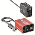thumbnail image 2 of HLONK 1pack Mini Car Power Inverter  150W Vehicle Inverter 12V DC To 110V AC Converter Car Adapter  Easy To Travel  For Plug And Socket  With 3.1A Dual USB Car Charger  Suitable For Lapto, 2 of 6