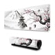 thumbnail image 1 of Alfombrilla de ratón con diseño de flor de cerezo en blanco y negro, Sakura Death Life, extendida, 80 x 30 cm, base de goma antideslizante, borde cosido, tamaño XL, compatible con tapete de juego., 1 of 5
