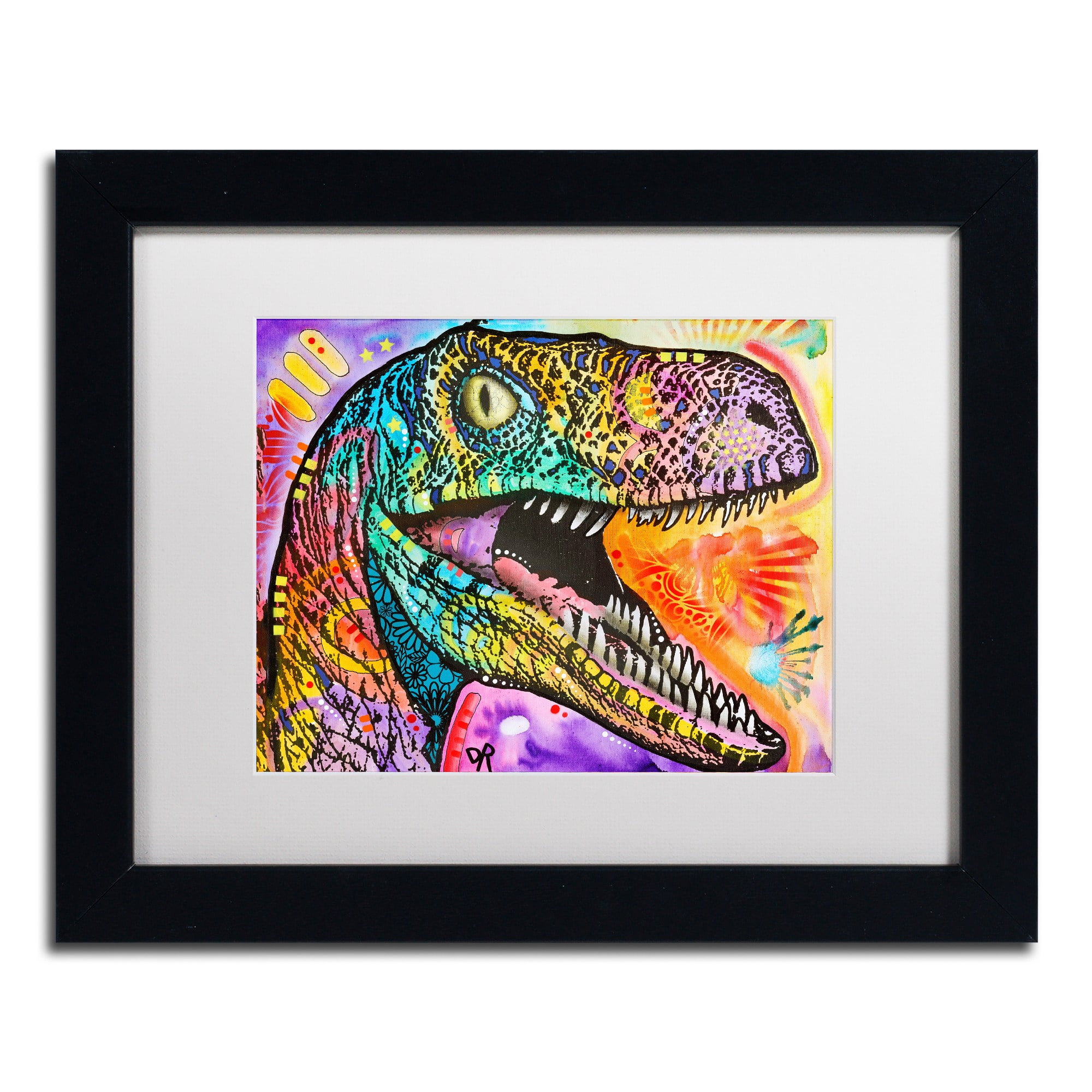 Trademark Fine Art "Raptor" Canvas Art by Dean Russo, White Matte, Black Frame