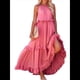 thumbnail image 2 of Vestido de Verano para Mujer, de Algodón, Sin Mangas, con Cuello Halter, Informal, Bohemio, Holgado, Rosa XL, 2 of 7