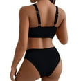 thumbnail image 4 of High Waist Bikini Swimsuit Junior Bathing Suits Womens 2 Piece Sets Black, Sizes S-XL, 4 of 5