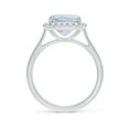 thumbnail image 2 of ANGARA Natural Classic Cushion 2.7 ct Aquamarine Halo Engagement Ring in 14K White Gold for Women (Size-9mm) | March Birthstone, Anniversary, Jewelry Gift for Women | Natural Aquamarine Ring, 2 of 8