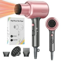VoluVibe Hair Dryer, Blown Away Ionic Hair Dryer for Curly Hair with Diffuser, 1600W Fast Drying Blow Dryer with Ceramic Technology, 3 Attachments for All Hair Types