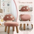 thumbnail image 3 of Dayalane Mushroom Kids Desk Chair Comfy, Upholstered Chairs with Wooden Legs for Ages 1-4, Playroom Furniture with Back, Bedroom, Kindergarten, Pink, 3 of 8