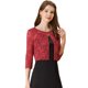 thumbnail image 1 of Dde San Patricio Cárdigan Elegante De Bolero De ManLarTop De Encaje Floral Transparente PaMujer rojo XL, 1 of 5