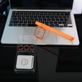 thumbnail image 4 of 【 Soporte De Metal/Película De Lente Funda Dura Transparente/Naranja 】 compatible Para iPhone 11 12 13 14 pro max Caso, 4 of 4