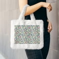 thumbnail image 6 of Honeii Rose Flowers Print Fluffy Shoulder Bag Plush Bags Women Ladies Tote Bag Fluffy Furry Purse Handbag for Autumn and Winter, 6 of 7