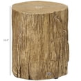 thumbnail image 2 of Round Concrete & Rattan Side Table - 14.6" Dia Multifunctional Accent Table for Living Room, Patio, Entryway - Stable & Moisture-Resistant Design, 2 of 7