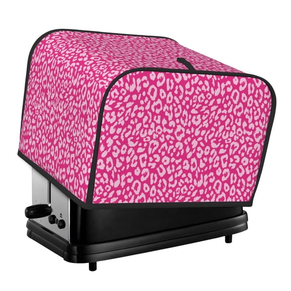 Rateoe Leopard Pattern Toaster Covers 4 Slice Wide Slot,Bread Machine Cover,Bread Dust Cover & Fingerprint Protection,Appliance Covers