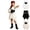 1-White, variant on Girls Off the Shoulder Pirate Dresses with Sash Two Piece Set Halloween Outfits for Girls,4-5 Years,1-Black