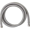 thumbnail image 1 of Premium Professional Grade Braided Stainless Steel Ice Maker Connector For Water Supply 1/4" OD X 1/4" OD X 60" SS Hose Supply - 5 Ft - 5 Pack, 1 of 6
