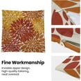 thumbnail image 5 of Burnt Orange Yellow Pillow Covers 18x18 Set of 2, Fall Decor Dahlia Floral Decorative Autumn Throw Pillows Linen Geometric Flower Modern Style Cushion Pillow Covers for Sofa Couch Outdoor Decor, 5 of 6