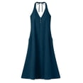 thumbnail image 5 of Uootdi Maxi Dresses for Women Halter Neck Sleeveless Button Detail Dresses Loose Flowy Casual Long Dresses Gift, 5 of 8