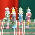 thumbnail image 3 of Pack of 4 Candy Nutcrackers King and Soldier Statue Christmas Decorative Hanging Resins Puppets Nutcrackers Toy Decors, 3 of 9