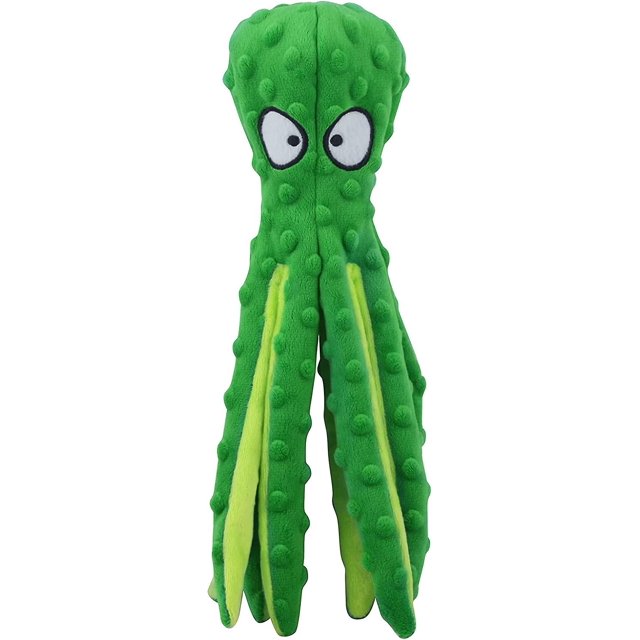 Juguete de pulpo chirriante para perros, juguetes para la dentición de cachorros, juguetes interactivos para perros al aire libre, juguete de peluche para perros pequeños y medianos.