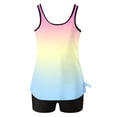 thumbnail image 4 of Womens Flowy Tankini Tops Modest Bathing Suit Loose Fit Two Piece Swimsuit Scoop Neck Swim Tops High Waisted Bottom, XL, 4 of 7