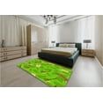 thumbnail image 4 of Ahgly Company Indoor Round Patterned Bright Green Area Rugs, 8' Round, 4 of 6