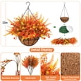 thumbnail image 3 of Scidweet Artificial Fall Hanging Flowers with Basket Outdoors, 12 Pcs Autumn Fake Flowers Faux Plants Coconut Lining Basket Fall Decorations for Home Outside Patio Garden Decor, Multicolor, 3 of 8