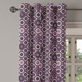 thumbnail image 2 of Ambesonne Purple Grommet Curtain, Flowering Nature Motifs, 50" x 108", Violet Beige Black, 2 of 6