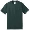 thumbnail image 5 of Port & Company Men's Cotton/Polyester T-Shirt with Pocket - XXXX-Large - Dark Green, 5 of 6