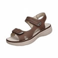 thumbnail image 2 of EKVAHL Women's Adjustable Strap Orthopedic Sandals, Open Toe Non-Slip Platform Sandals, Cushioned Arch Support Beach Walking Summer Sandals Brown, 2 of 4
