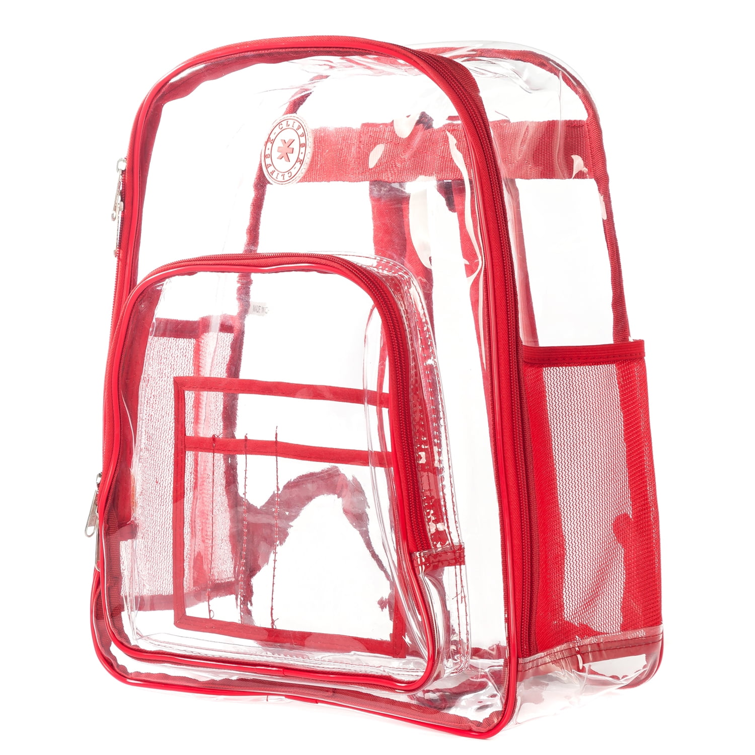 clear red bag