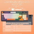 thumbnail image 3 of Free wolf M96 Teclado Inalambrico Espa&ntilde;ol, Bluetooth y 2.4GHz 2 Modes Teclado Gaming, con Pantalla LED y Luz de Retroiluminaci&oacute;n Rainbow, para Oficina y Juegos, 3 of 7