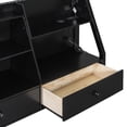 thumbnail image 6 of Harper & Bright Designs Full Over Full Floor Bunk Bed with Drawers & LED Lights, Solid Wood Full Size Bunk Bed Frame with Storage Shelves Bookcase and Charging Station for Bedroom Dormitory, Black, 6 of 20