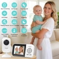 thumbnail image 3 of Simyke WiFi Video Baby Monitor, 2.8" LCD & App Viewing, 2-Way Audio, Night Vision, VOX, 5 Lullabies, Supports 4 Cameras, 1200ft Range, Home Use, 3 of 14