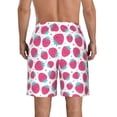 thumbnail image 3 of Naloa Hand Drawn Strawberry Men's Beach Shorts, Surfing shorts, Swim trunks, Quick Dry Swim Trunks for Surfing Beach Fun - Large, 3 of 9