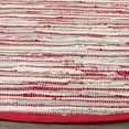 thumbnail image 4 of SAFAVIEH Rag Elena Striped Cotton Area Rug, Red/Multi, 6' x 6' Round, 4 of 12