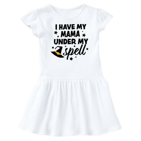 

Inktastic I Have My Mama Under My Spell with Cute Witch Hat Gift Baby Girl Dress