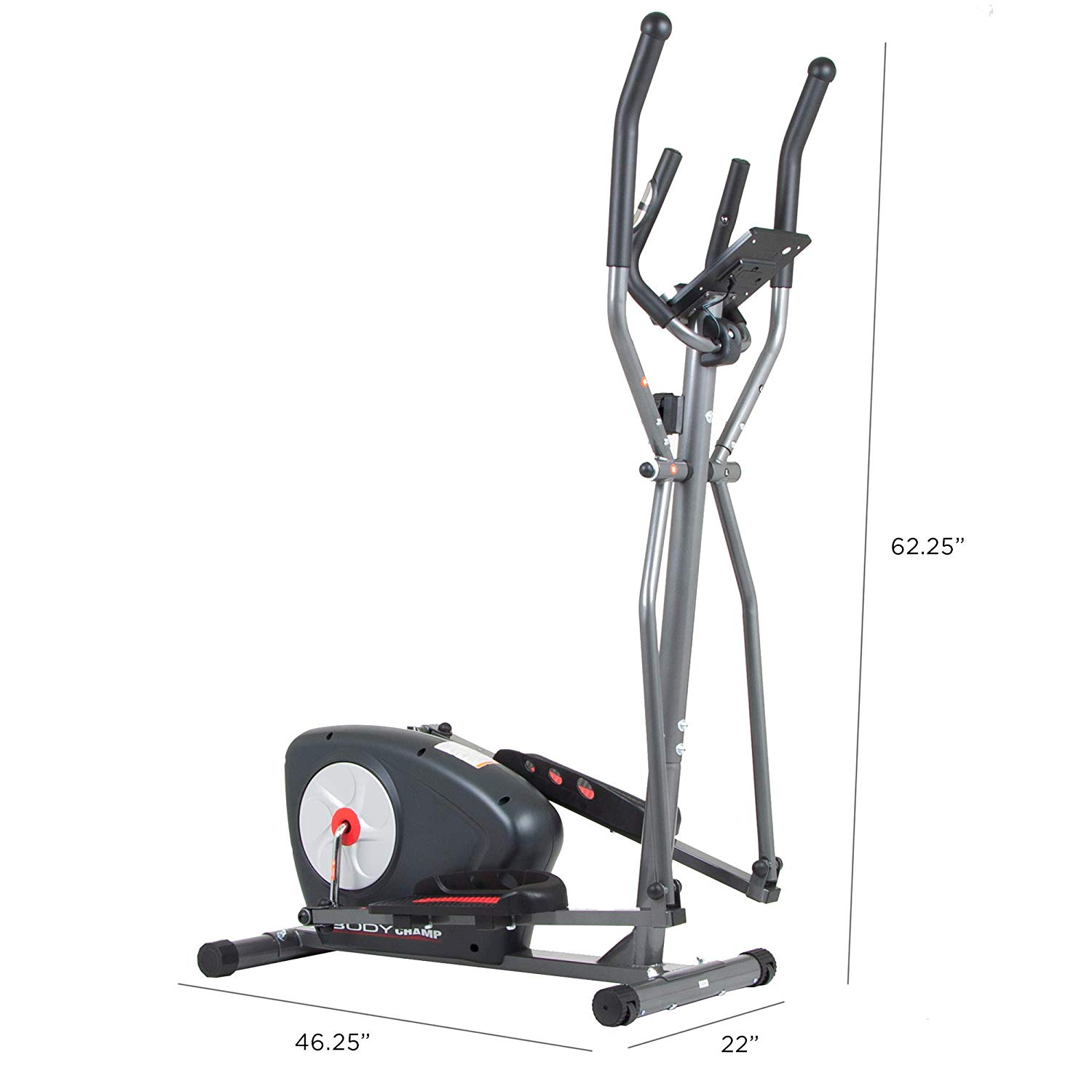 Body Champ Magnetic Adjustable Elliptical Machine Trainer with LCD Monitor - image 3 of 7