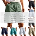 thumbnail image 7 of Cargo Shorts for Men Pack of 9 Summer Gym Shorts for Men Loose Elastic Waist Drawstring Cargo Shorts with Pocket Lightweight Casual Sports Shorts Green-a L, 7 of 7