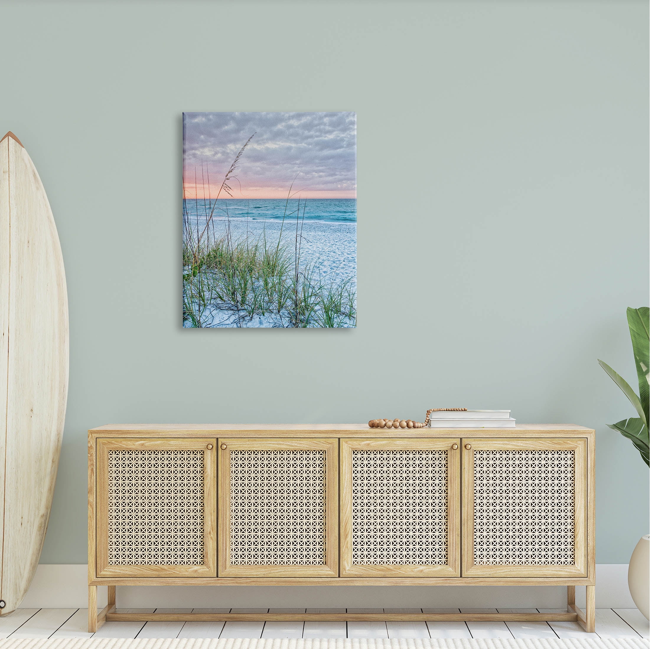Stupell Industries Coastal Sea Grass Sprigs Beach Shore Photograph Gallery Wrapped Canvas Print Wall Art, Design by Mary Lou Photography