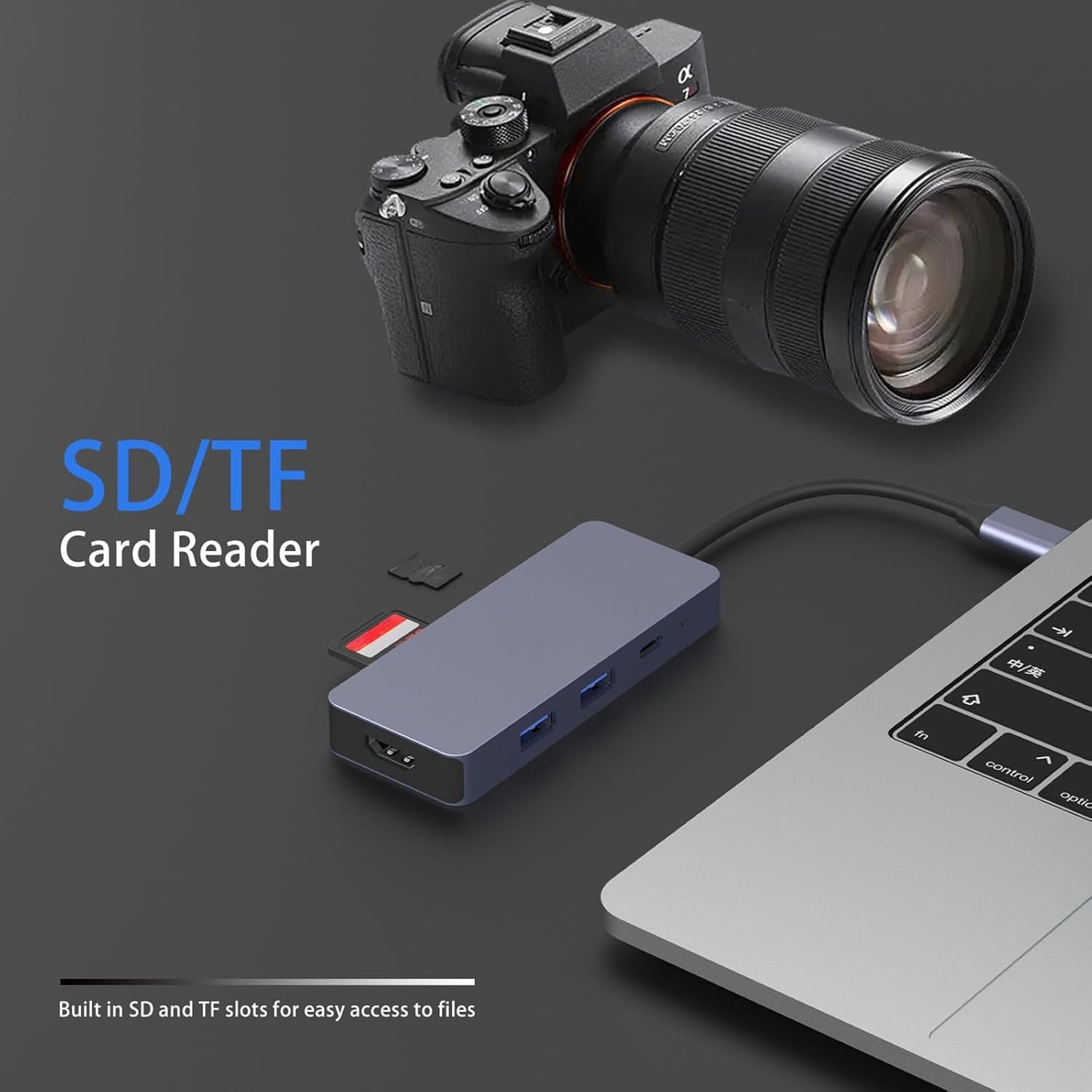 USB 3.0 Hub, 7 Ports USB C Hub With 5Gbps Data Transfer, USB C to HDMI with HDMI, USB C 3.0/2.0, SD/TF, PD 100W Compatible with Type C MacBook, Mac Pro, iMac