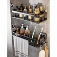 thumbnail image 1 of 1pc Bathroom & Kitchen Aluminum Alloy Storage Rack, Towel Holder, Shampoo Cosmetic Organizer, Shower Head Shelf, Sink Drain Rack, 1 of 5